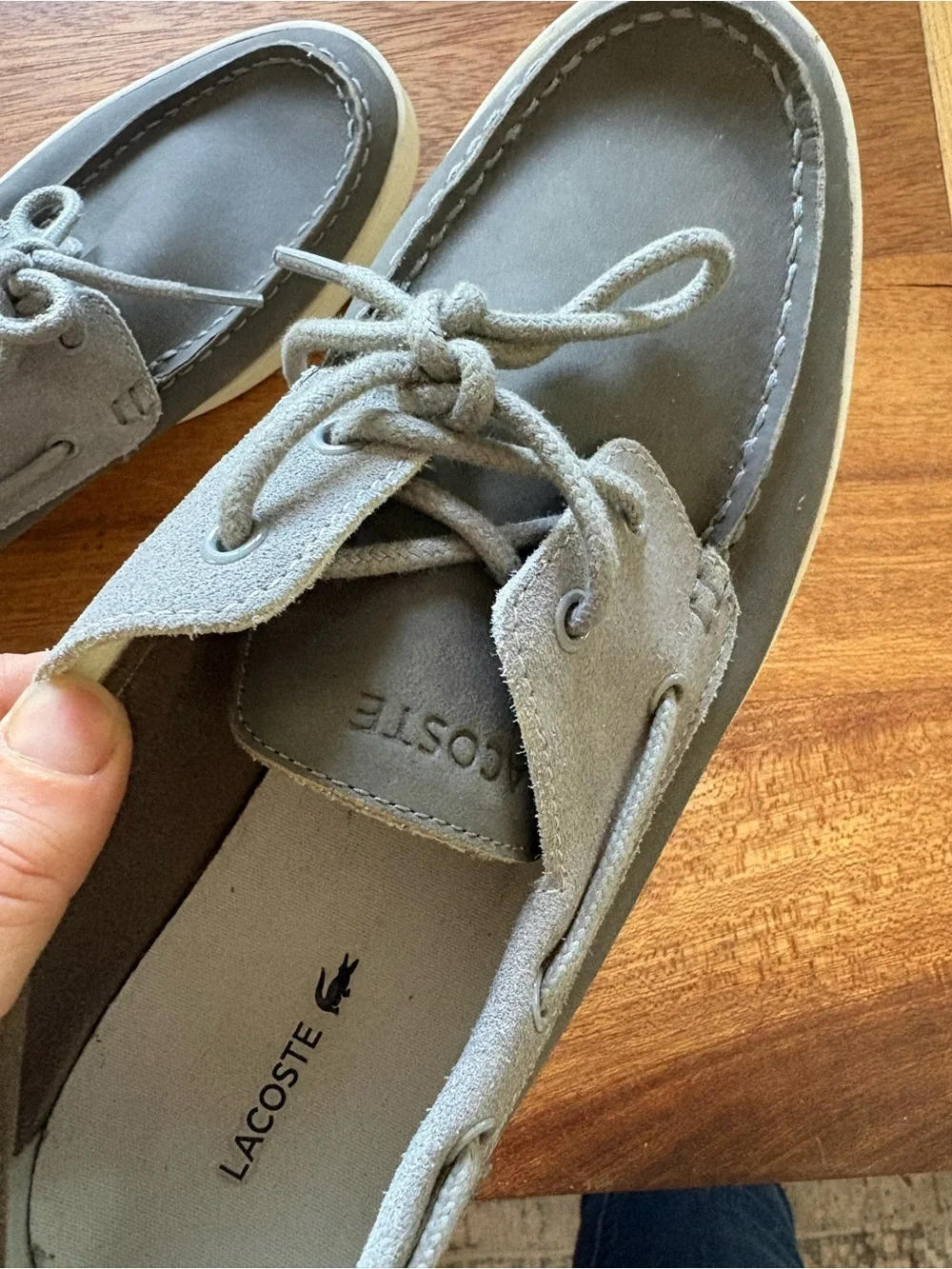 Lacoste keellson Men's Suede Boat Shoes in grey